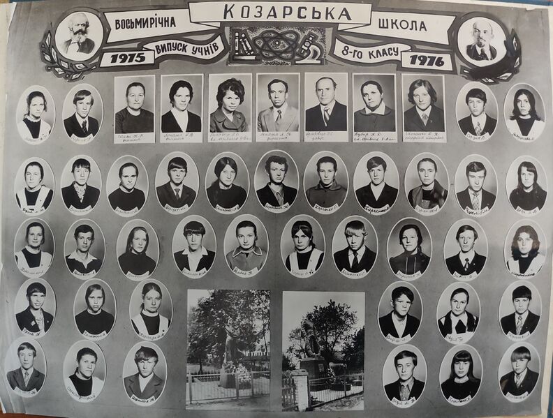 Випускники Козарської школи, 1976.jpg